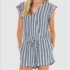 ANTHROPOLOGIE CLOTH &STONE RUFFLES SURPLICE ROMPER